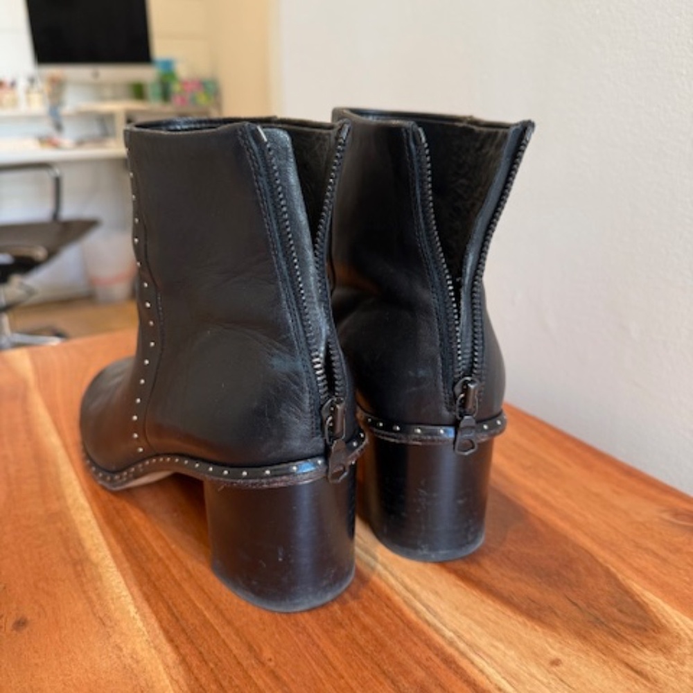 Rag & Bone Leather Boots with Back Zip-Euro size 38 1/2 - Picture 3 of 7